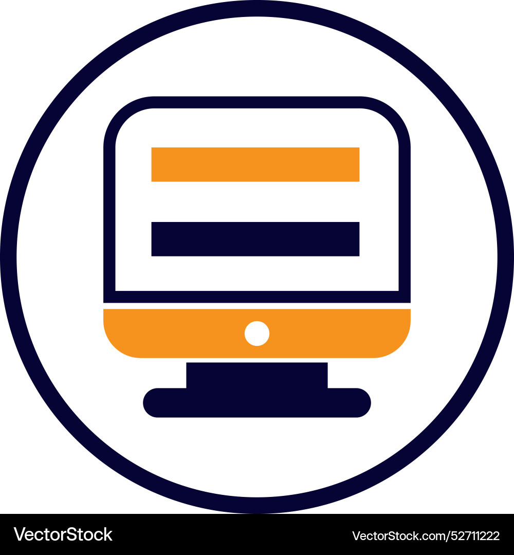 Computer pc desktop cpu monitor Vector Image