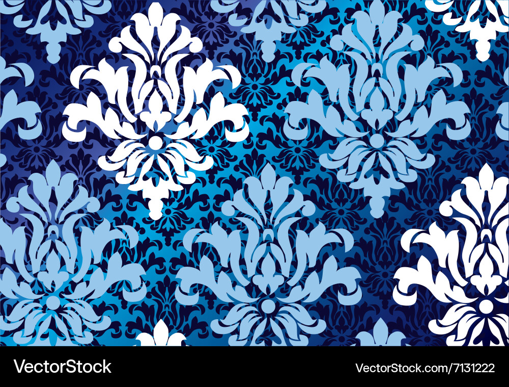 Damask pattern vector image