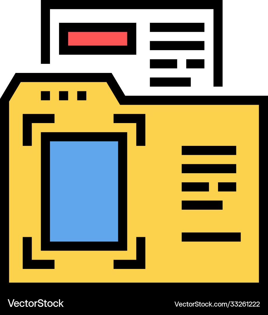Document in folder color icon Document in folder color icon Vector Image