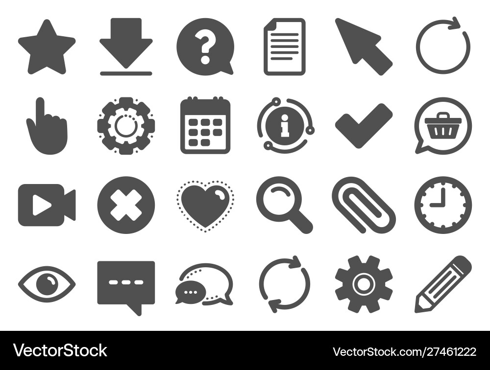 Document time and calendar icons question mark Vector Image