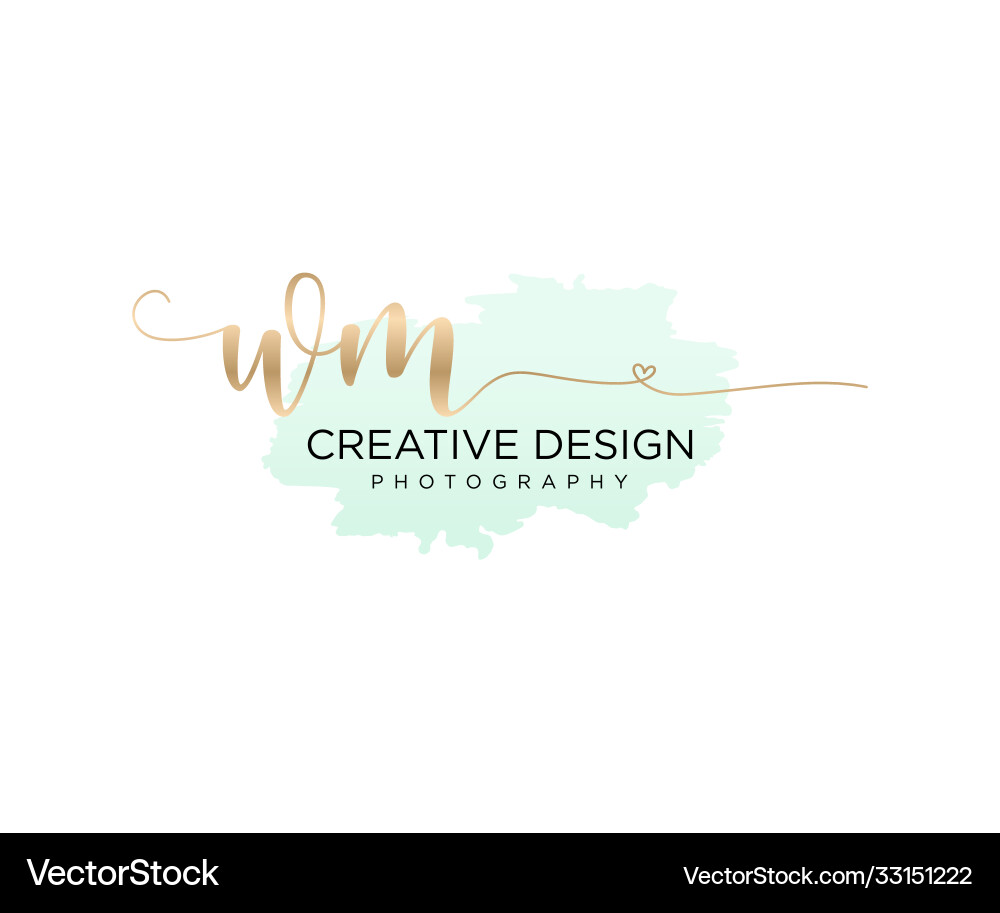Elegant Initial 'WM' Logo Template vector image