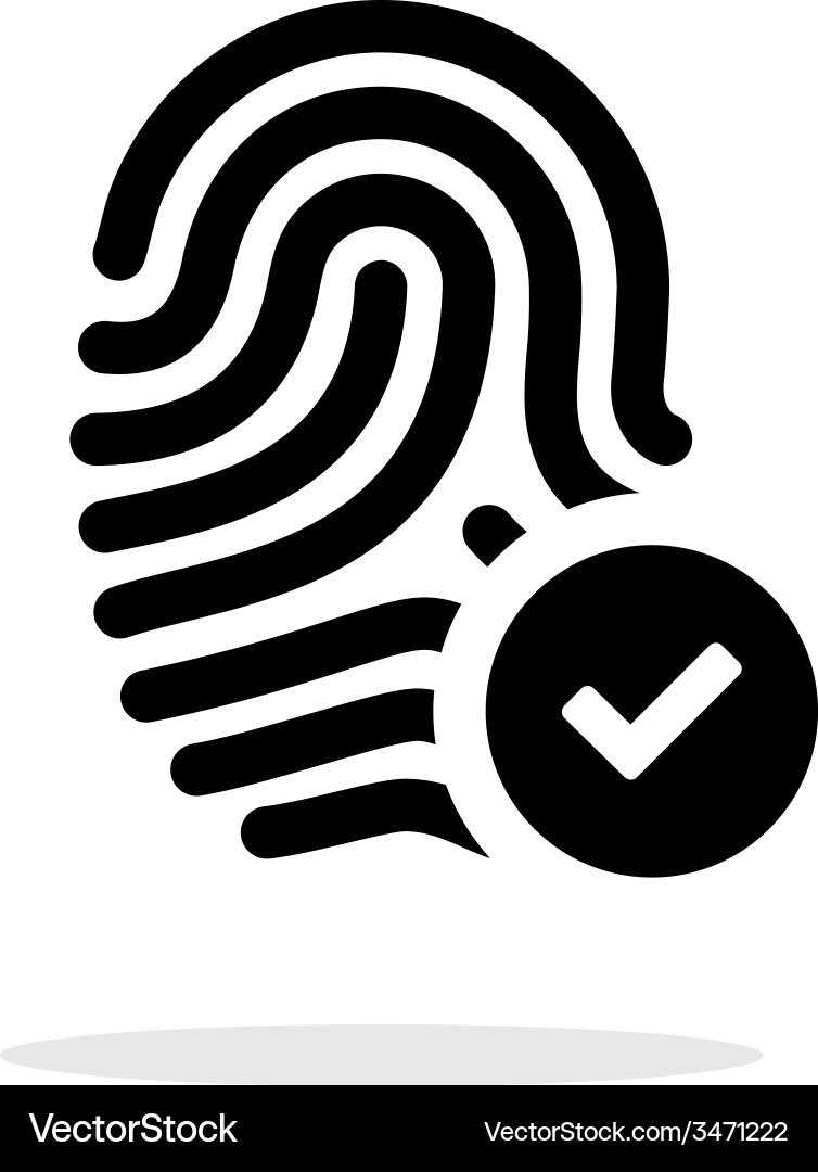 Fingerprint Authentication Icon vector image