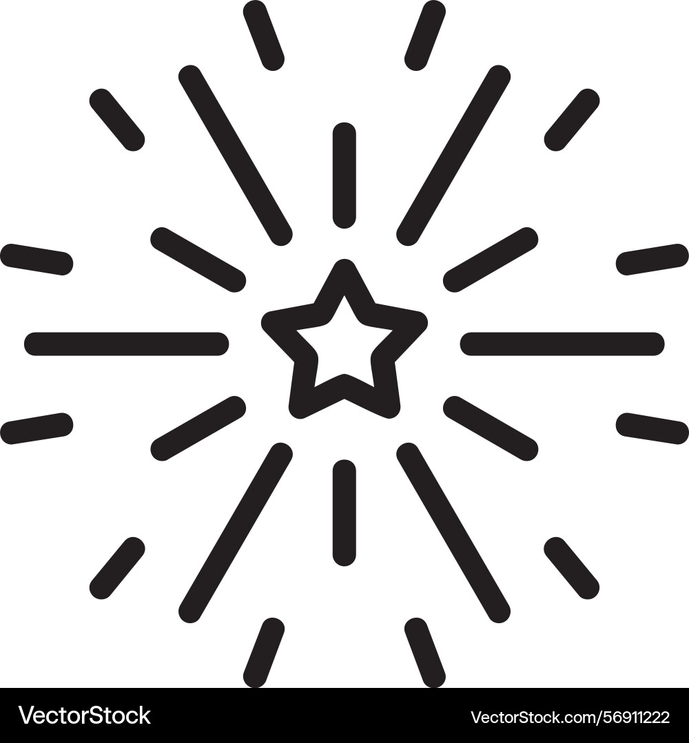 Firework linear style icon design Vector Image
