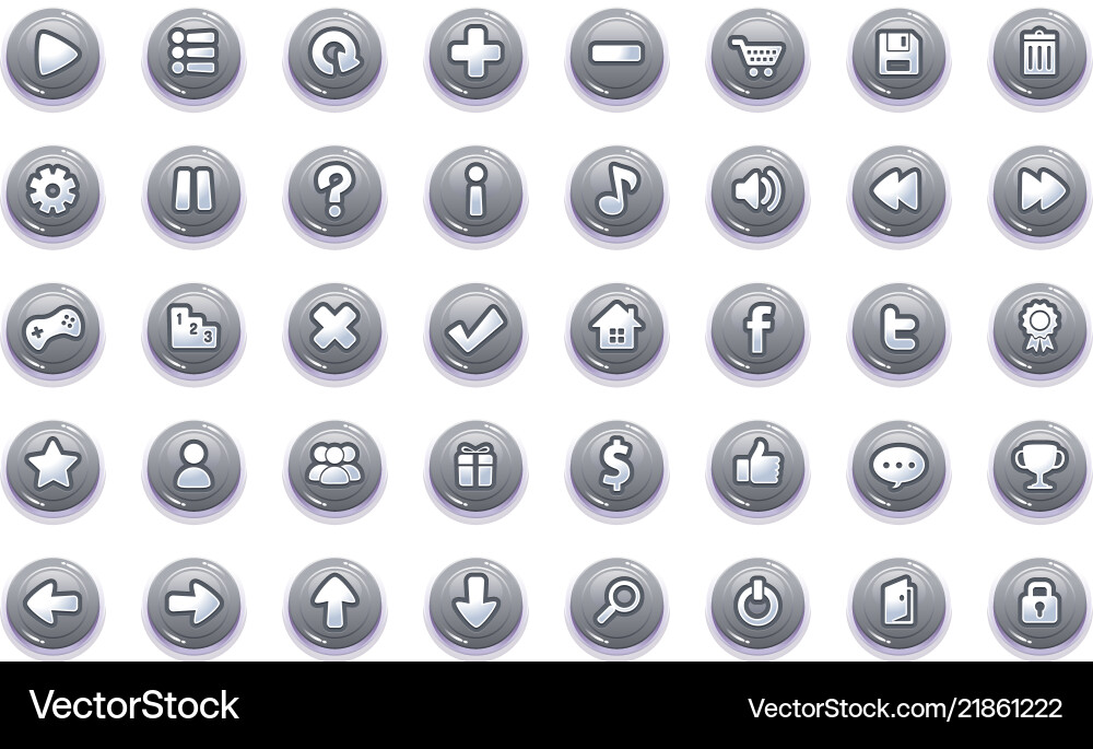 Game button templates vector image