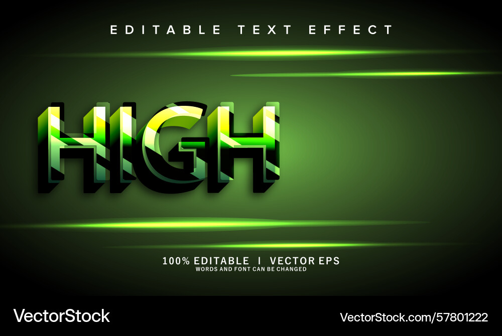 High text effect with modern style design High text effect with modern style design vector image