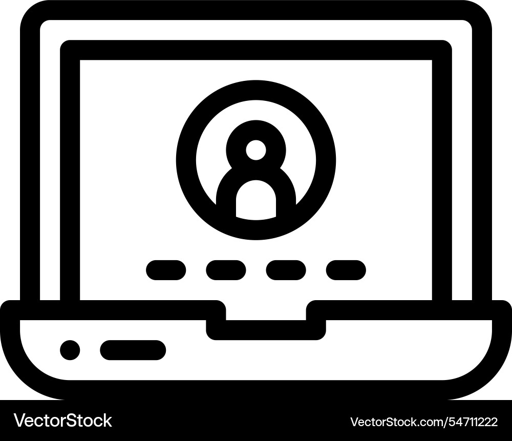Login icon thin linear style design isolated Login icon thin linear style design isolated vector image