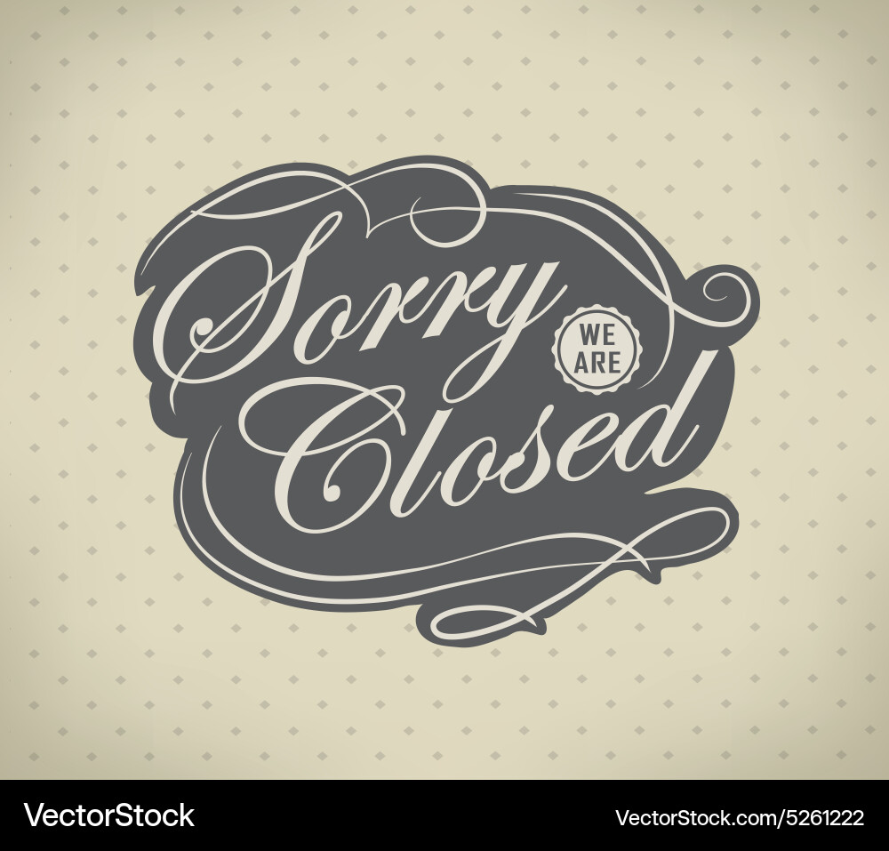 Open vintage retro sign vector image