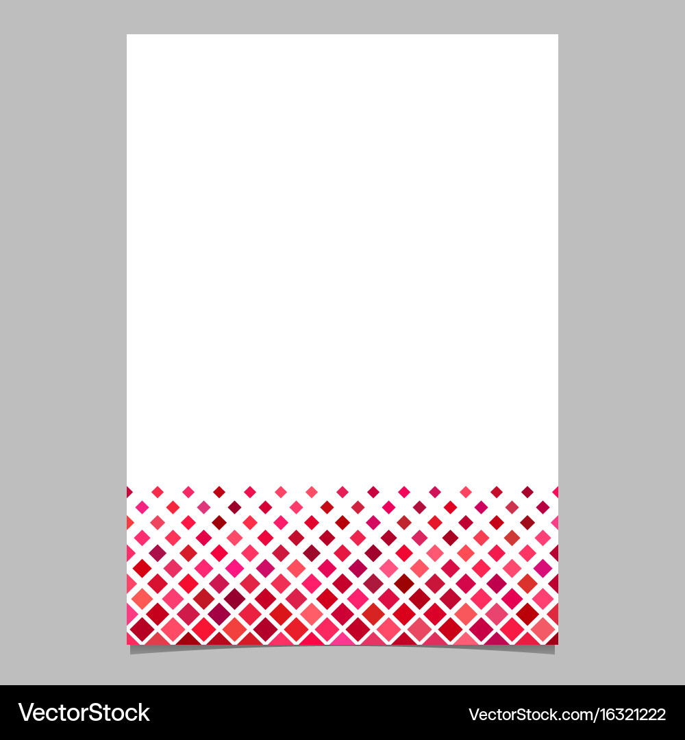 Red diagonal square pattern page template vector image