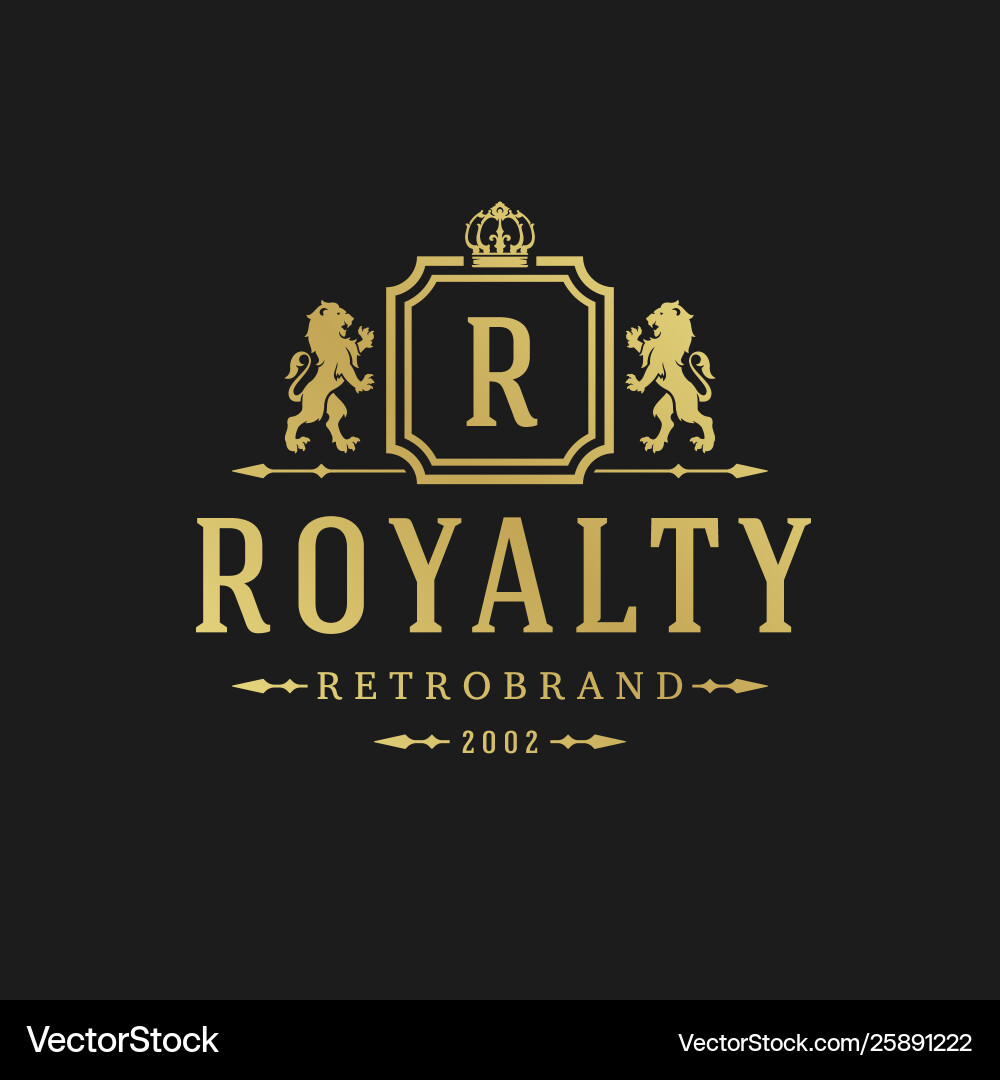 Royal Logo Template - Victorian Vector Image