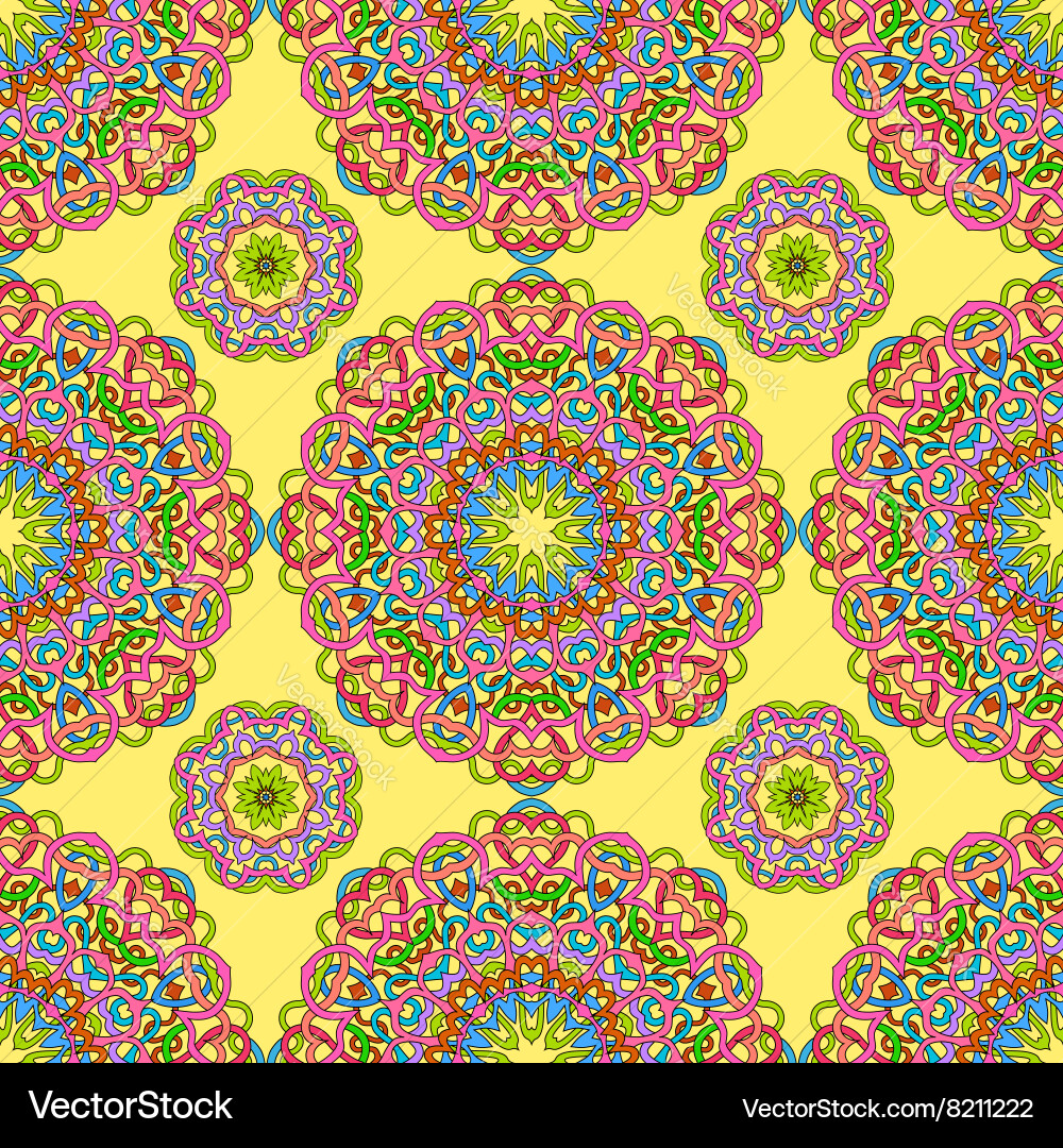 Seamless pattern from abstract elements vector image
