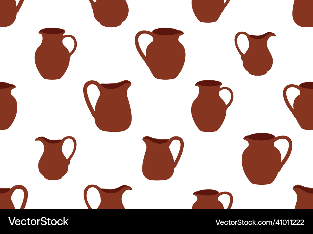 Seamless pattern with clay jars Vector Image