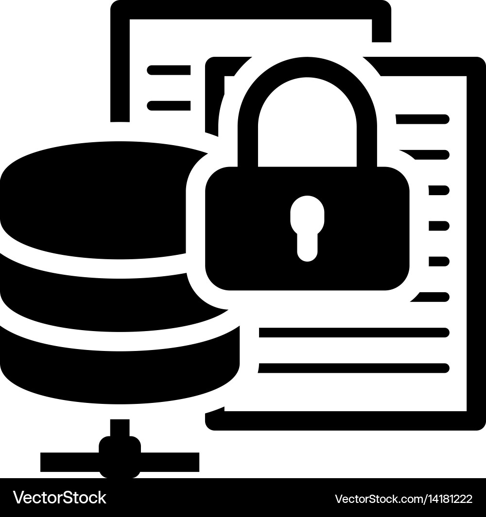 Secure Storage Icon - Data Protection Vector Image
