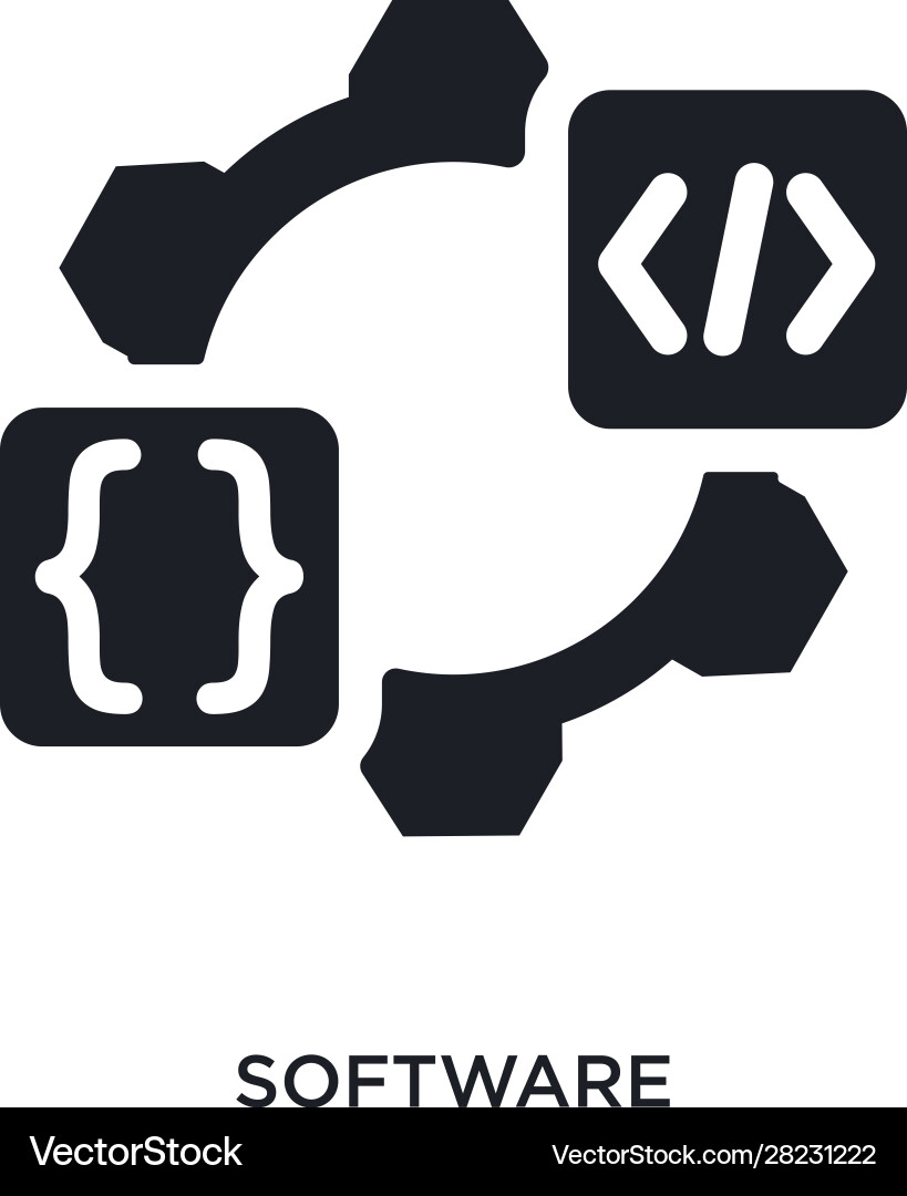 Software isolated icon simple element from vector image