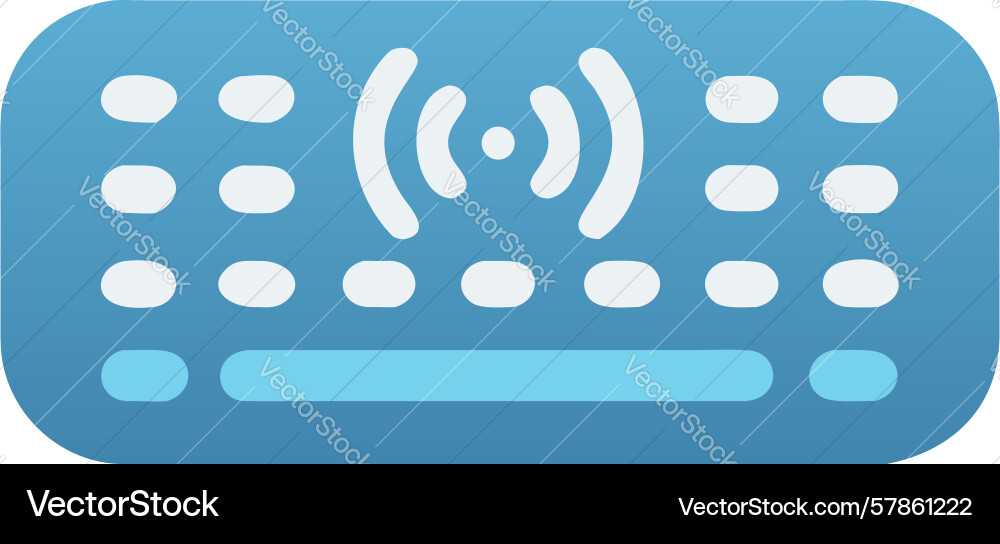 Wireless keyboard with connectivity icon design vector image