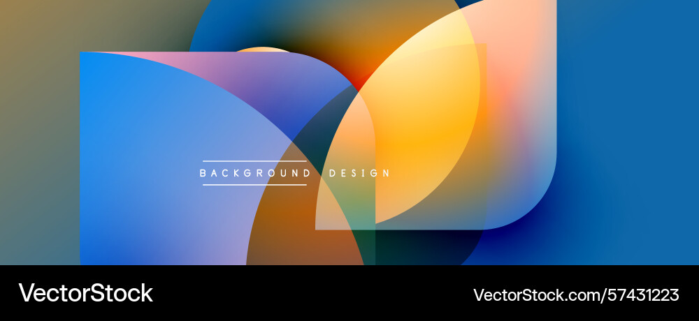 Abstract colorful shapes overlap gradient hues Vector Image