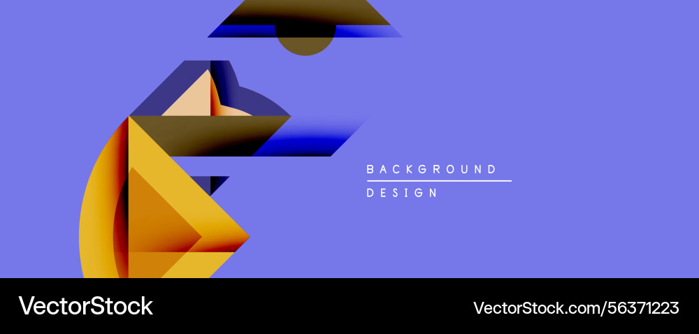 Abstract geometric shapes overlap creating vector image