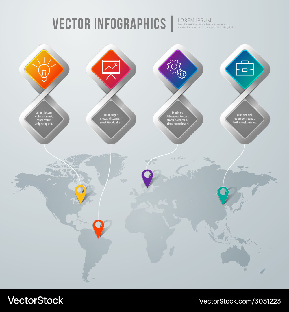 Abstract infographic design workflow layout vector image