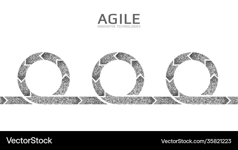 Agile development project lifecycle test system Agile development project lifecycle test system vector image