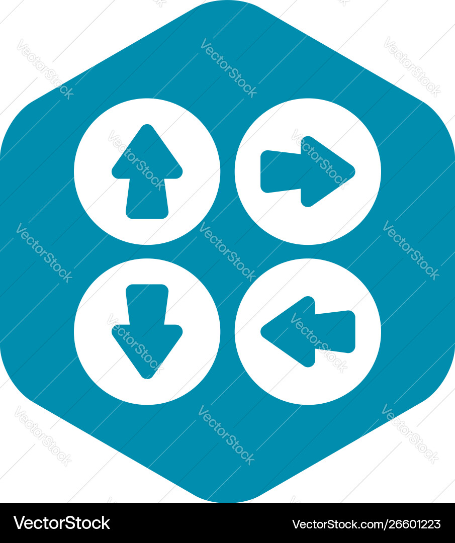 Arrow set icon simple style Arrow set icon simple style vector image