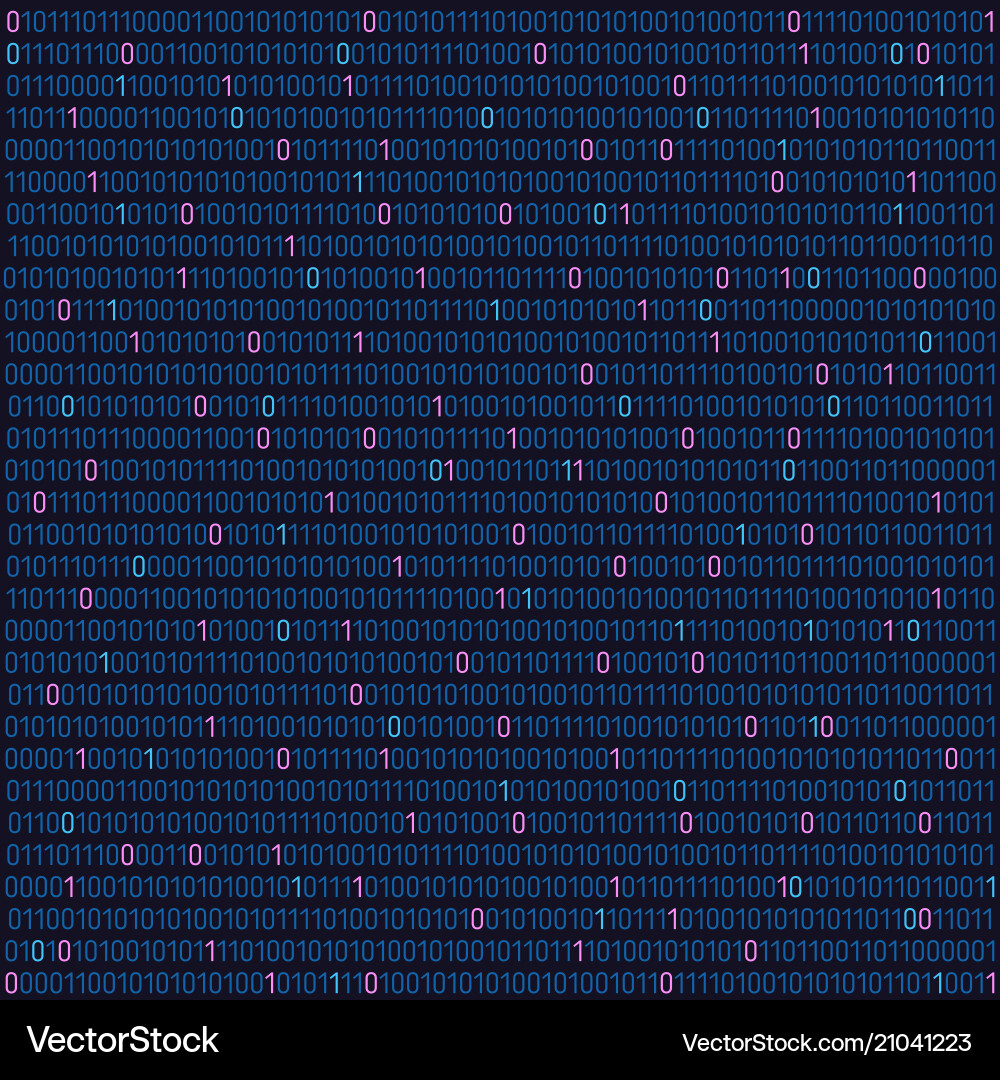 Binary Code Stream vector image