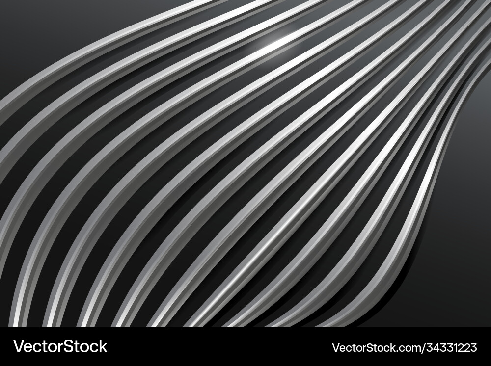 Black background with wavy pattern vector image