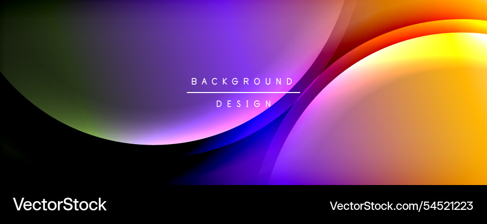 Bright rainbow style color gradient with curve Vector Image
