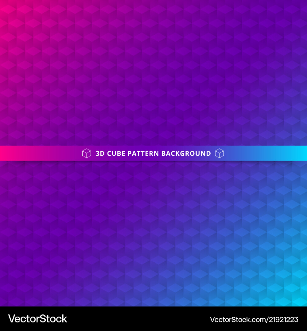 Colorful 3D Cube Pattern vector image