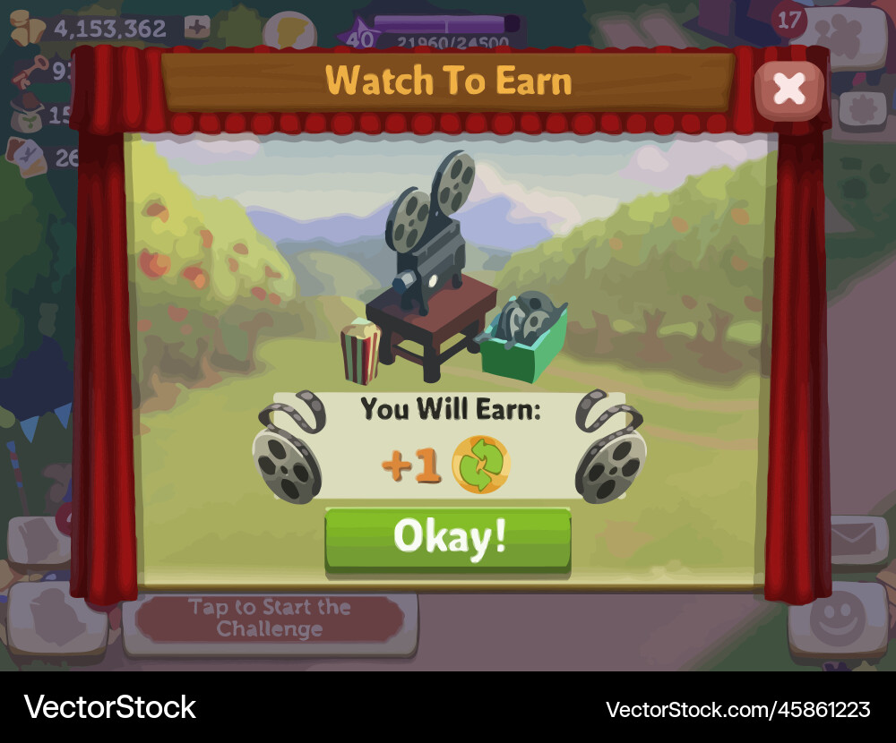Complete set of level button game ui pop-up icon vector image