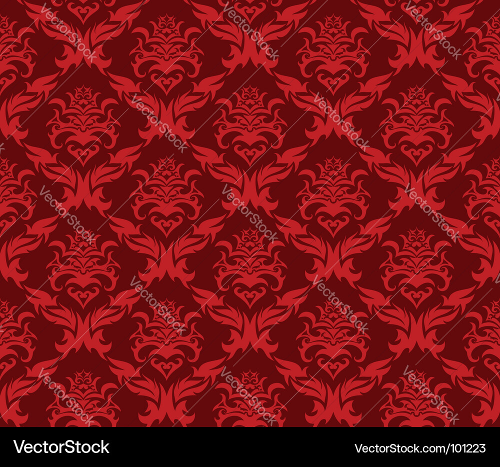 Damask pattern vector image