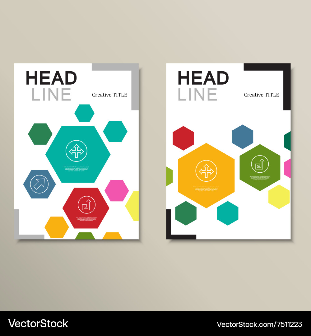 Design template abstract hexagonal shapes vector image