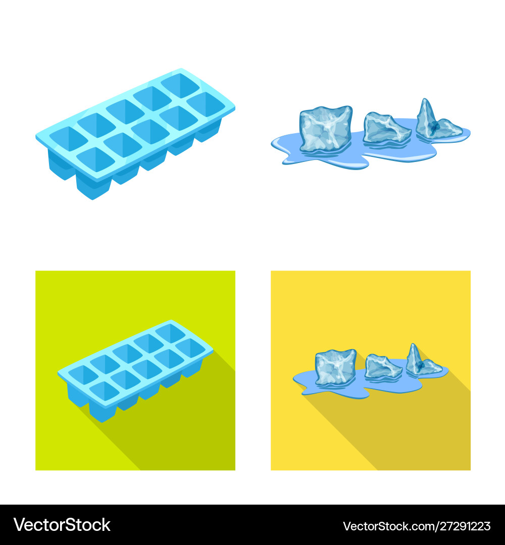 Design texture and frozen logo set vector image