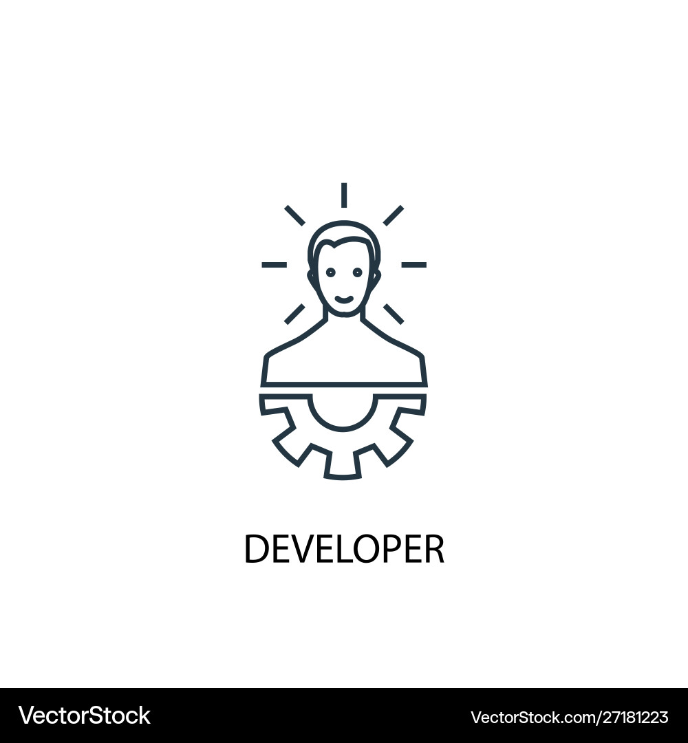 Developer concept line icon simple element vector image