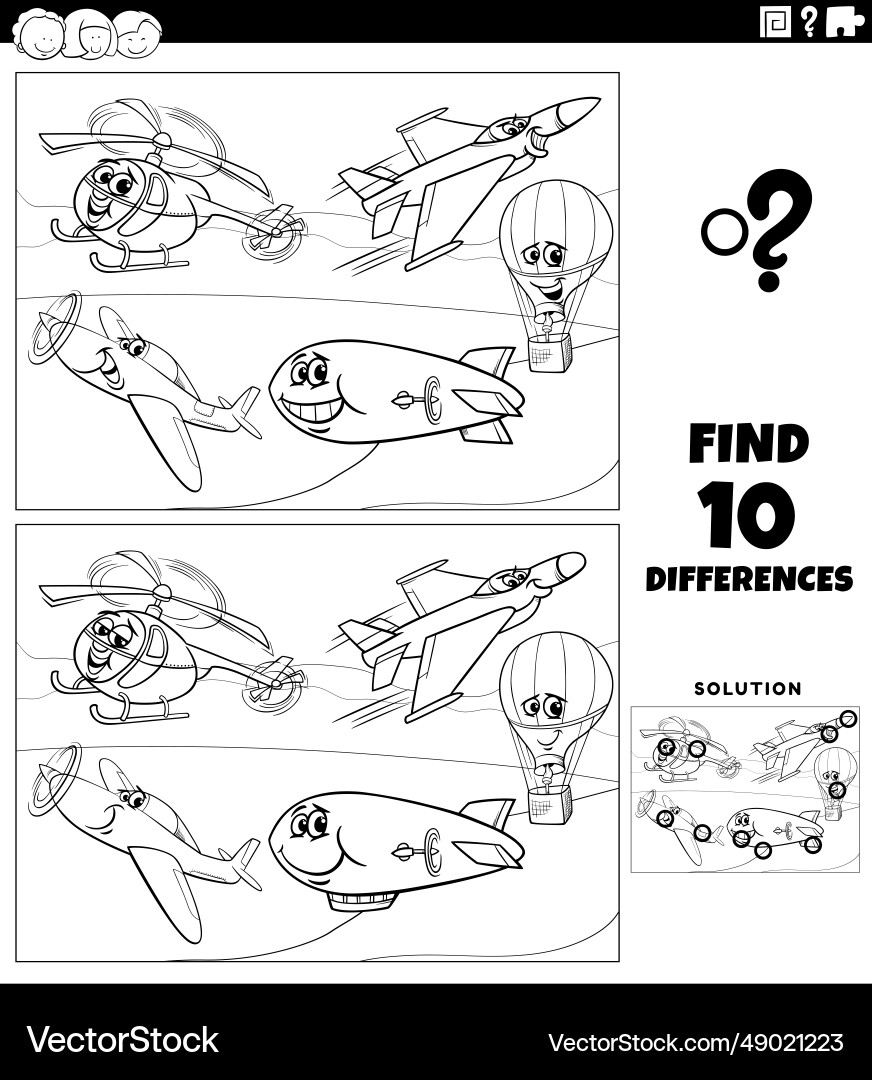 Differences activity with flying vehicles Vector Image