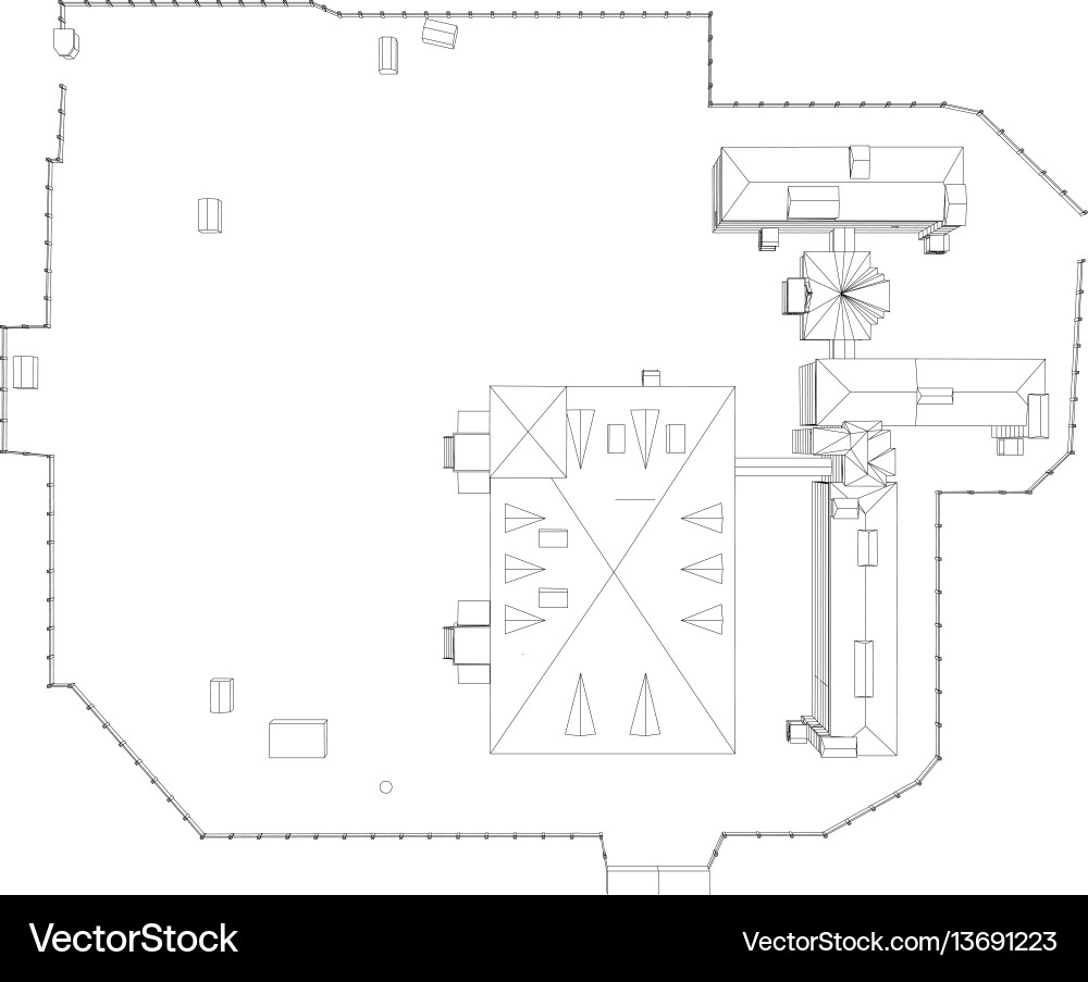 Drahtrahmen abstrakte Archtik Drahtrahmen abstrakte Archtik vektorbild
