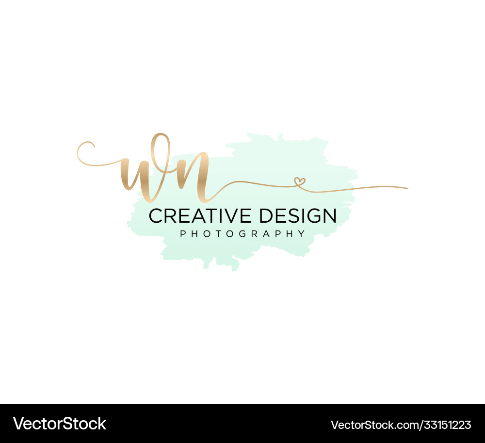 Elegant Initial Logo - Brush Script vector image