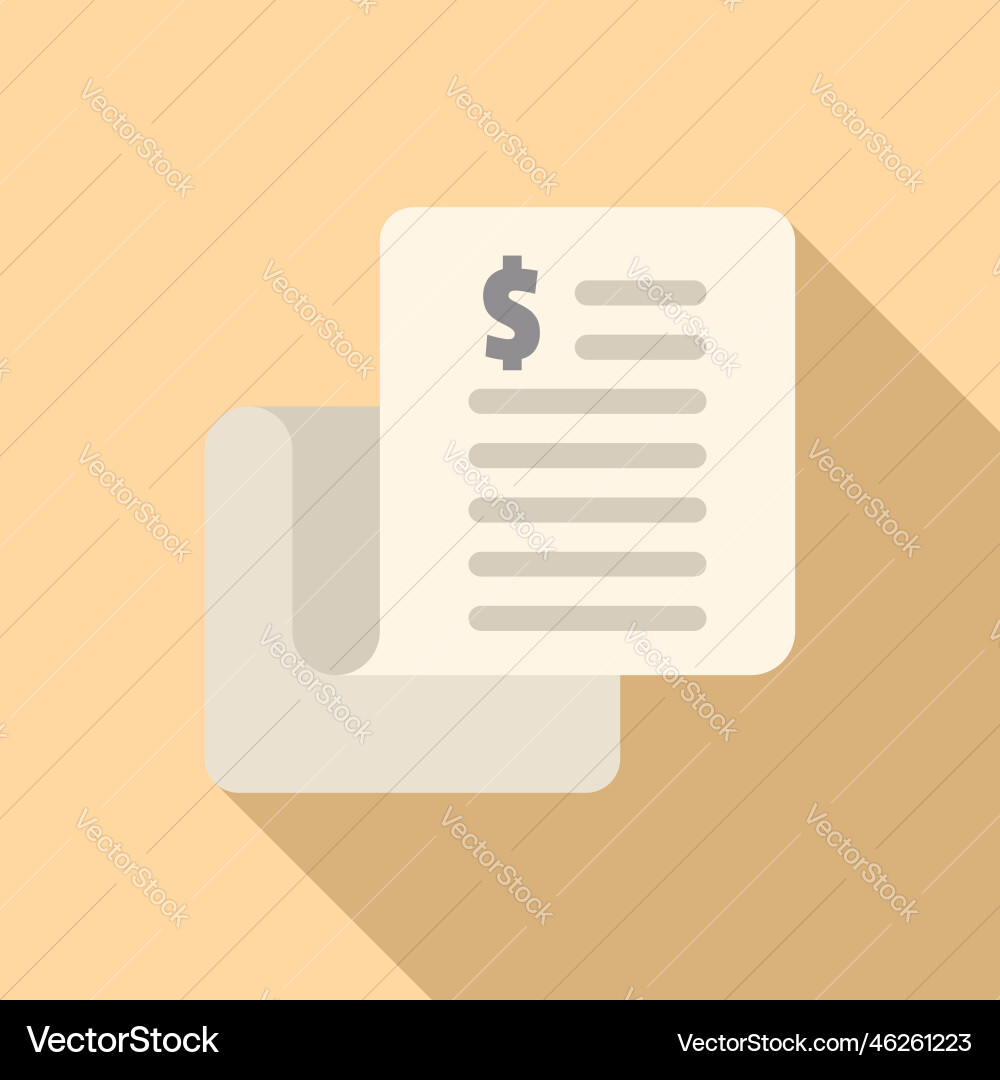 Financial bill icon flat finance success Financial bill icon flat finance success vector image
