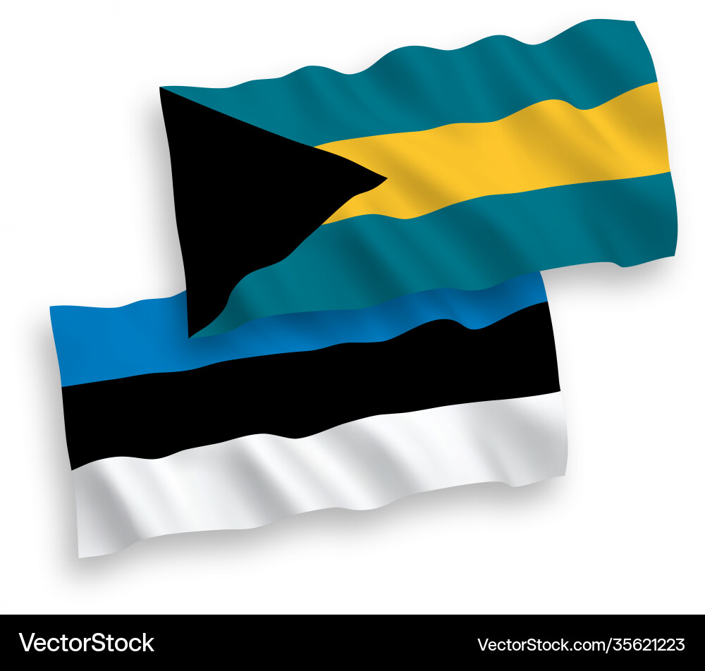 Flaggen Commonwealth die bahamas und estonia Flaggen Commonwealth die bahamas und estonia vektorbild
