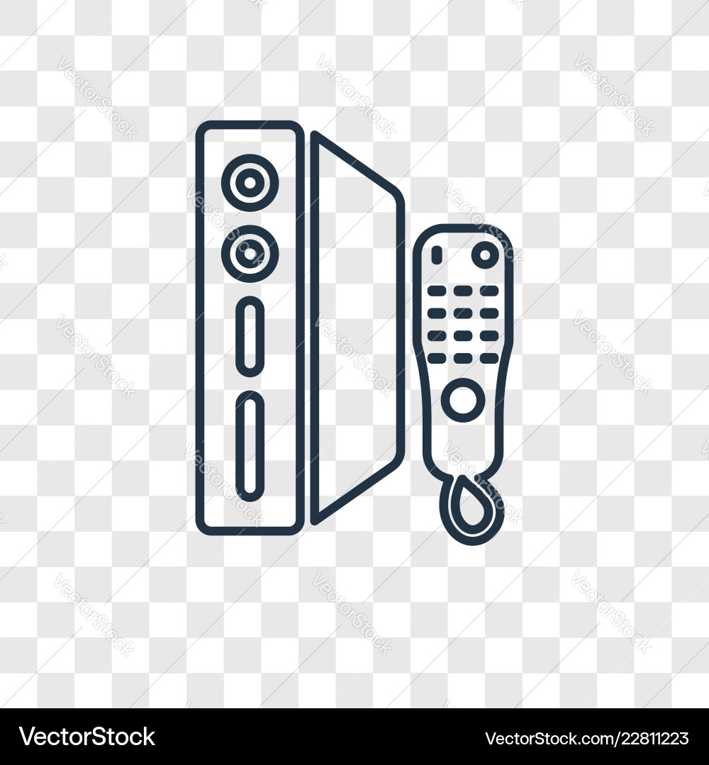 Game console concept linear icon isolated vector image