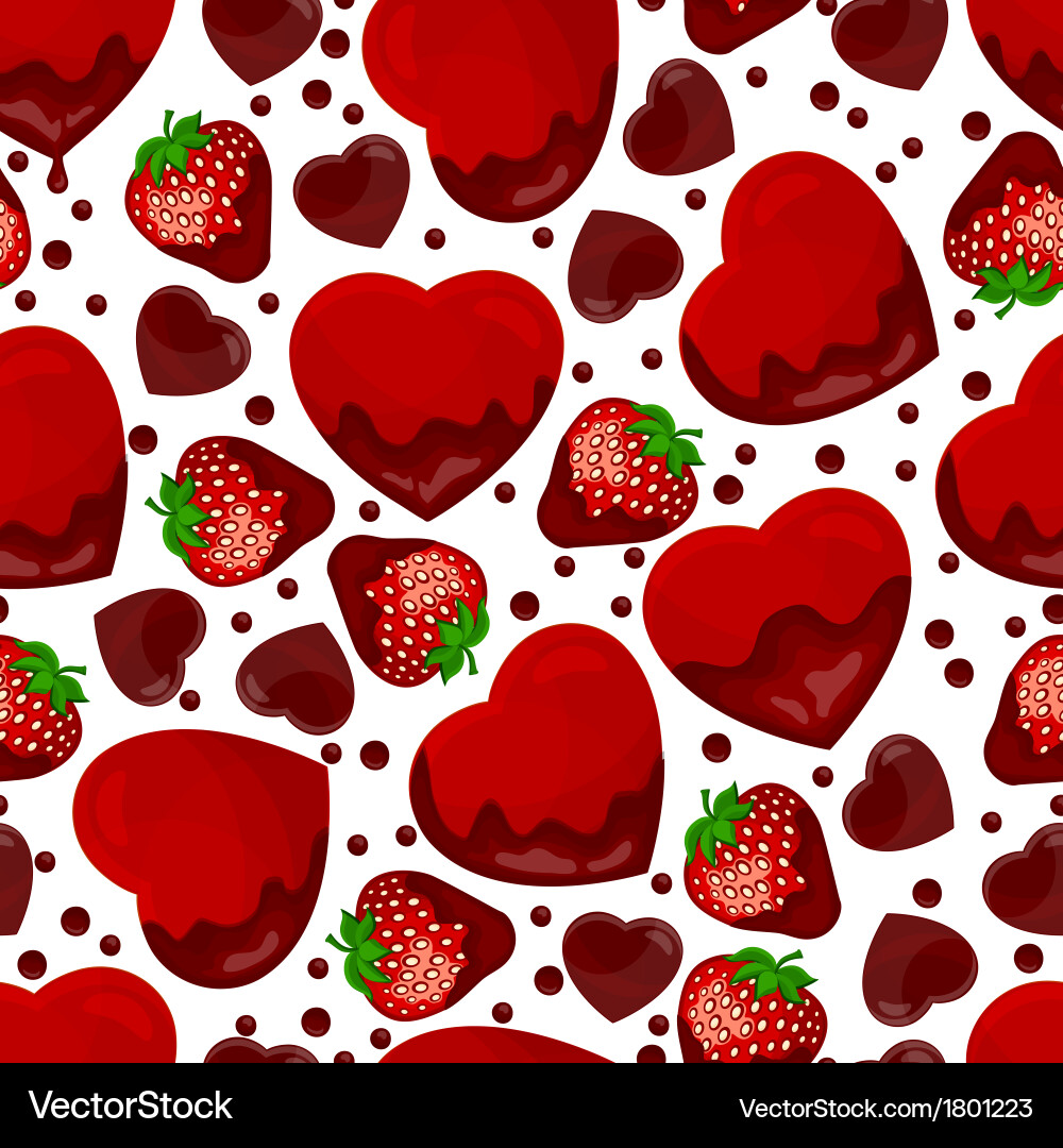 Heart Pattern Seamless Background vector image