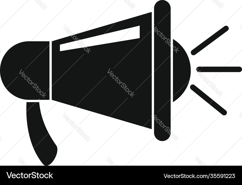 Megaphone links strategy icon simple style Vector Image