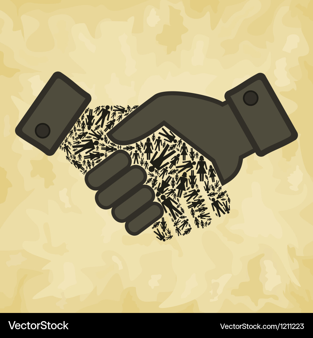 Person hand shake Royalty Free Vector Image - VectorStock