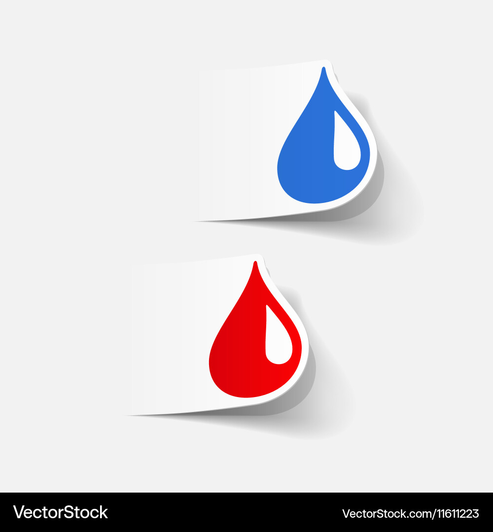 Realistic design element drop Vector Image