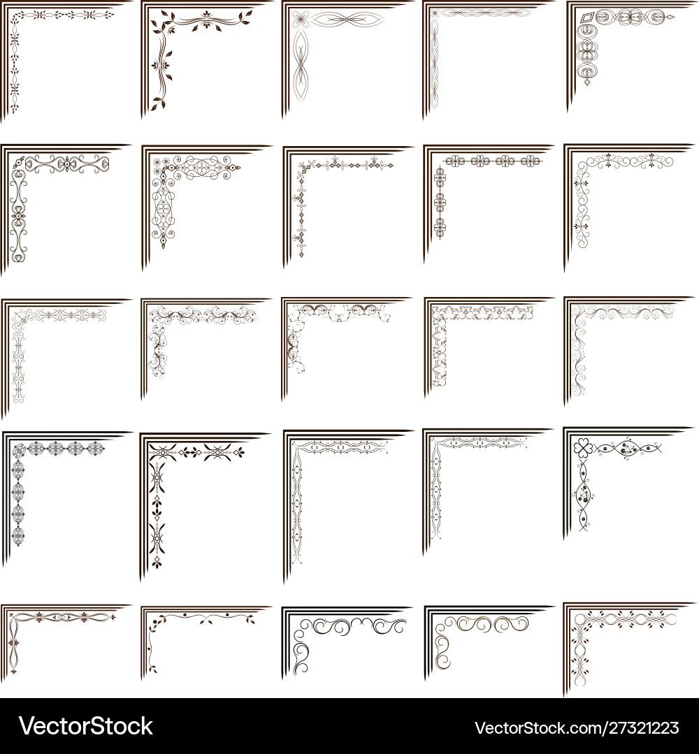 Set calligraphic design elements and frames vector image