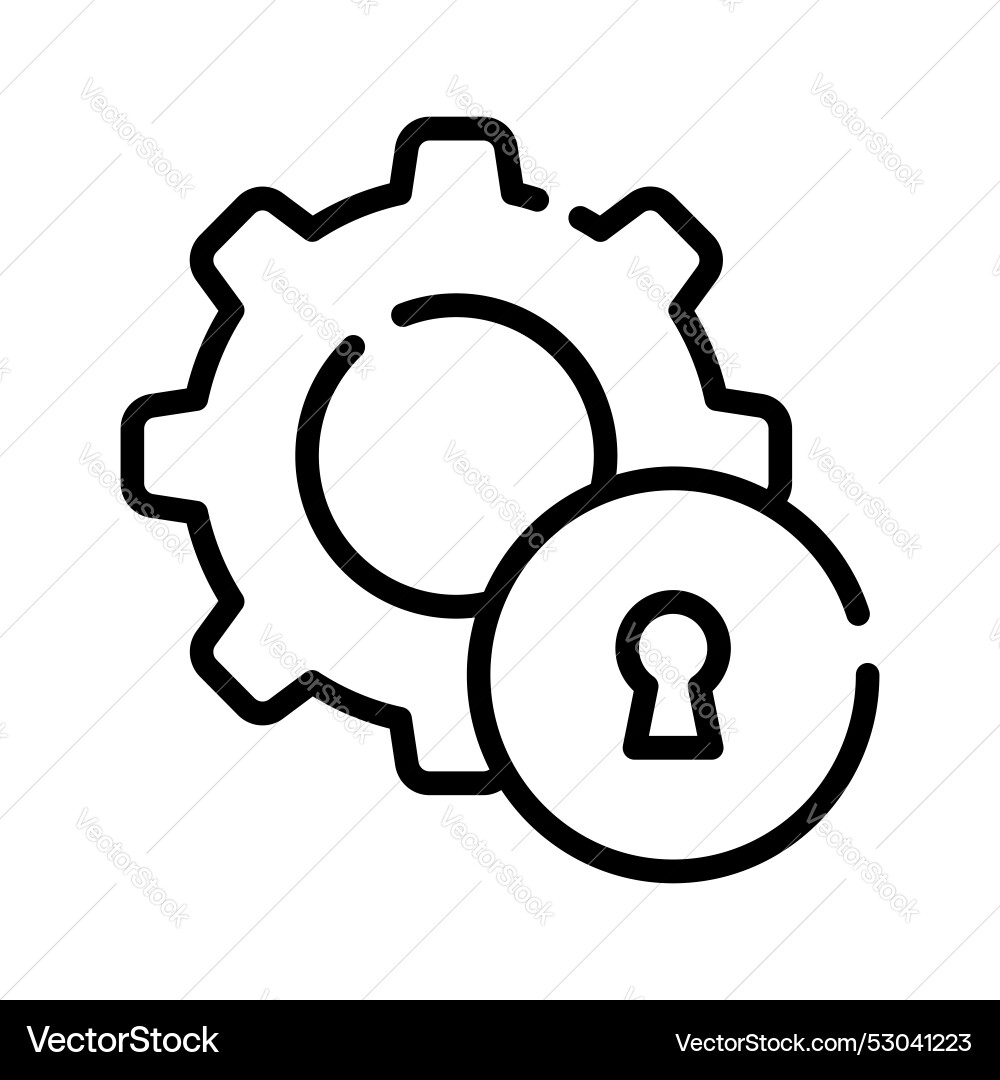 Setting security icon editable ready to use Vector Image