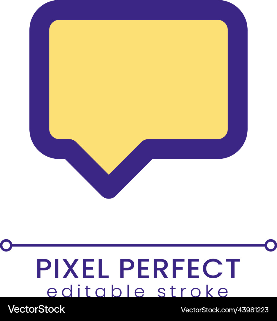 Speech box pixel perfect rgb color ui icon Speech box pixel perfect rgb color ui icon vector image