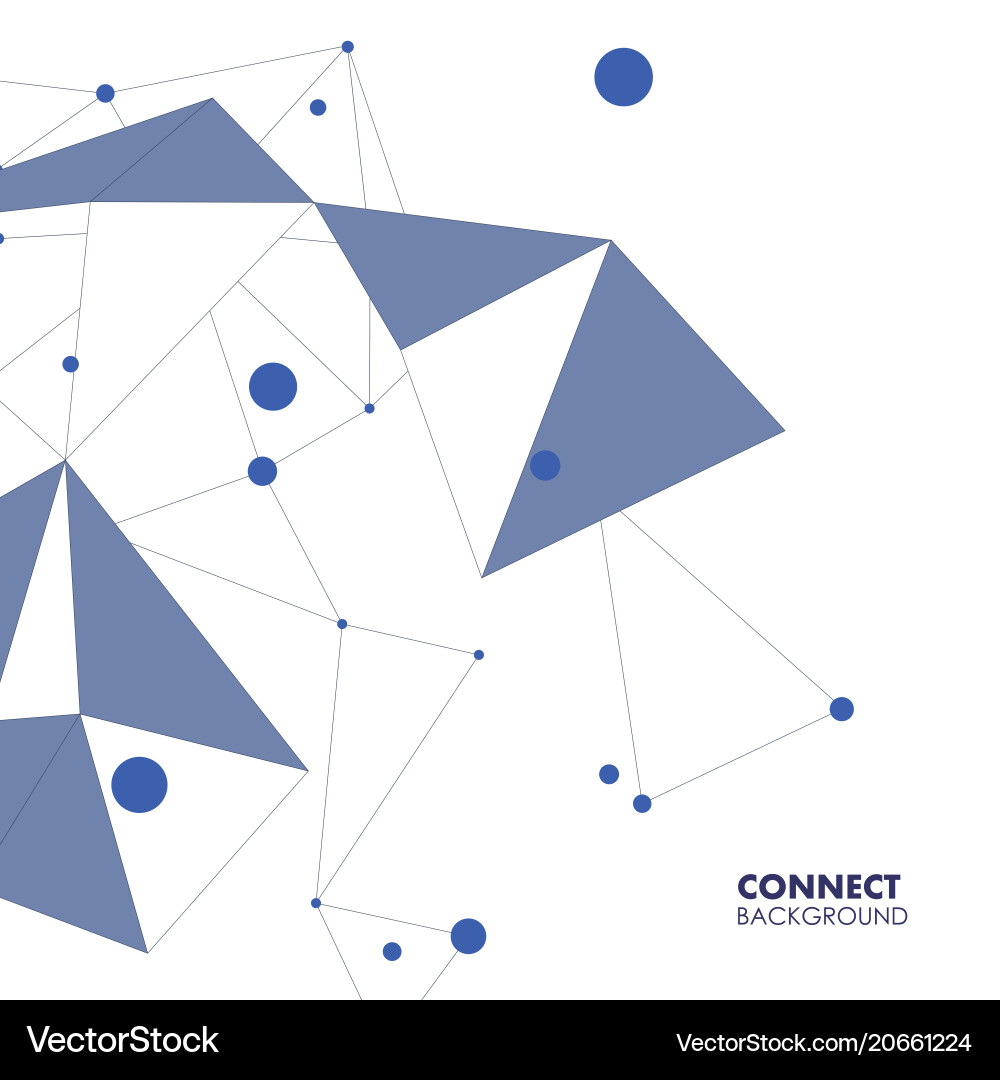 Abstract polygonal with connecting dots and lines Abstract polygonal with connecting dots and lines vector image