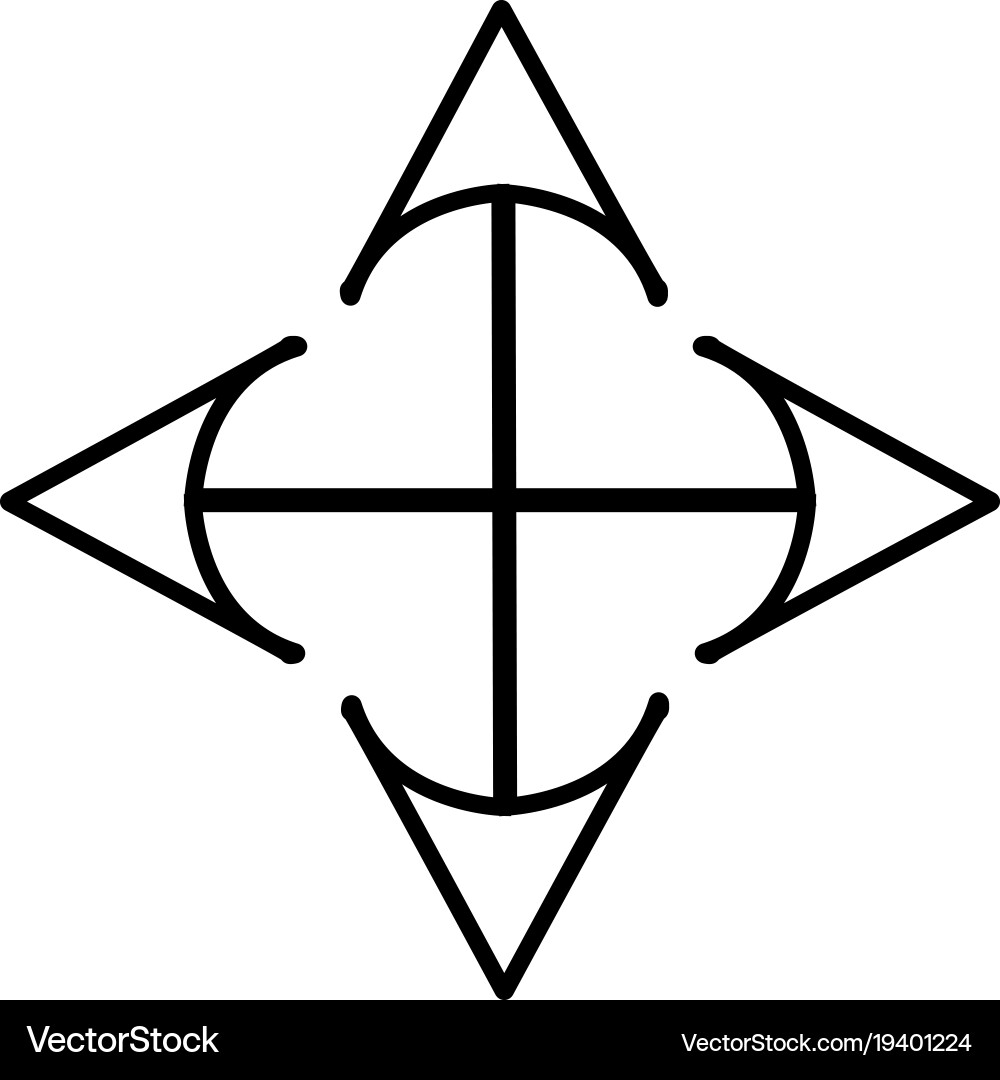 Arrow cursor drag move icon vector image