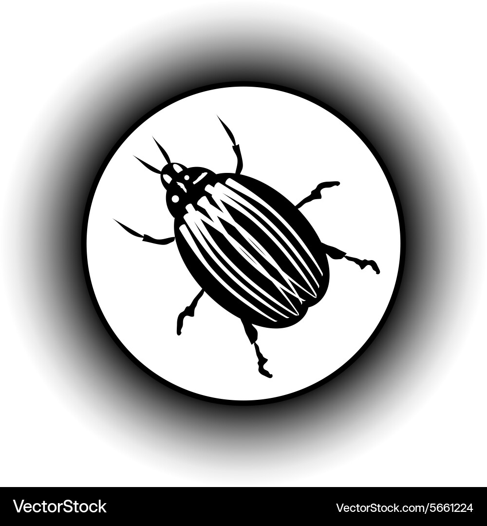 Bug button Vector Image