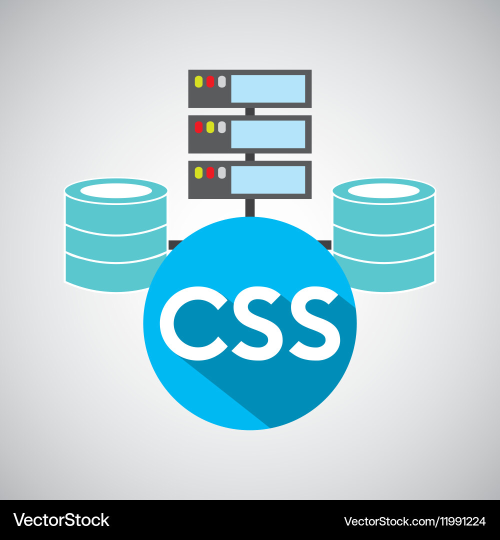 Css Sprachdatenbasisspeicher vektorbild