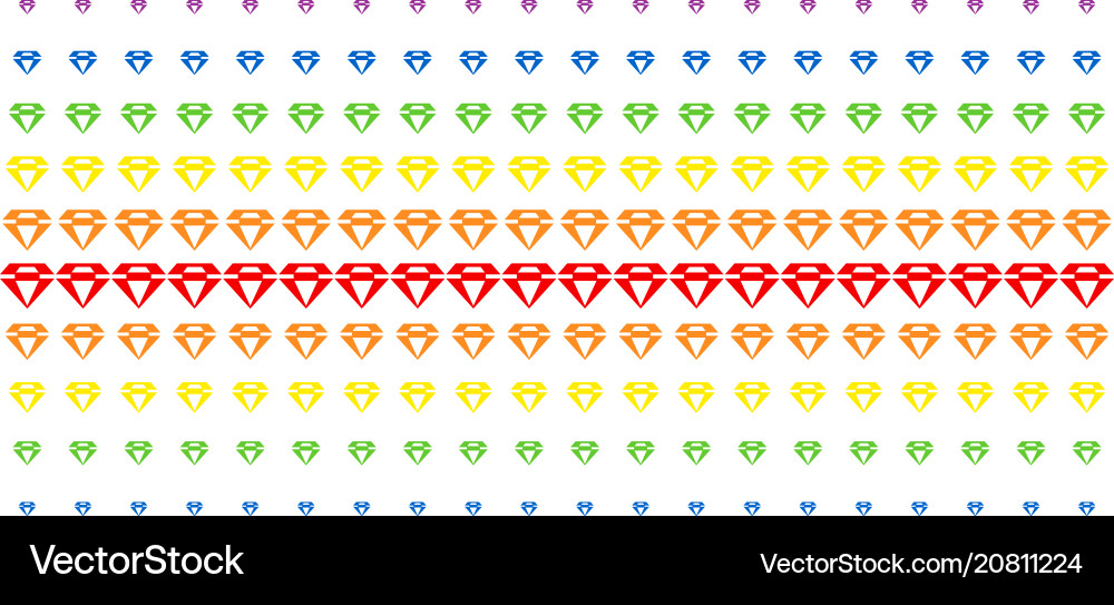 Diamond shape halftone spectrum grid Diamond shape halftone spectrum grid vector image
